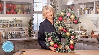 Make a Festive Monogram Wreath  Martha Stewart [upl. by Carolus405]