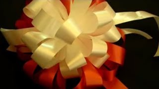 Beautiful Ribbon Bow Gift Tutorial [upl. by Ainoloppa]