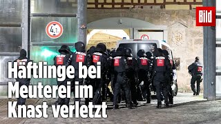 Gefängnismeuterei Polizei stürmt Knast in Thüringen  JVA Untermaßfeld [upl. by Esinaej]