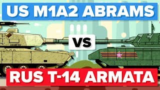 American M1 M1A2 Abrams vs Russian T14 Armata  Main Battle Tank  Military Comparison [upl. by Eeneg]