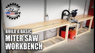 Basic Miter Saw Workbench  Miter Station PART 1 [upl. by Yle318]