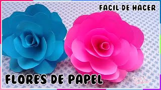 Flores de papel Facil de hacer [upl. by Gore]